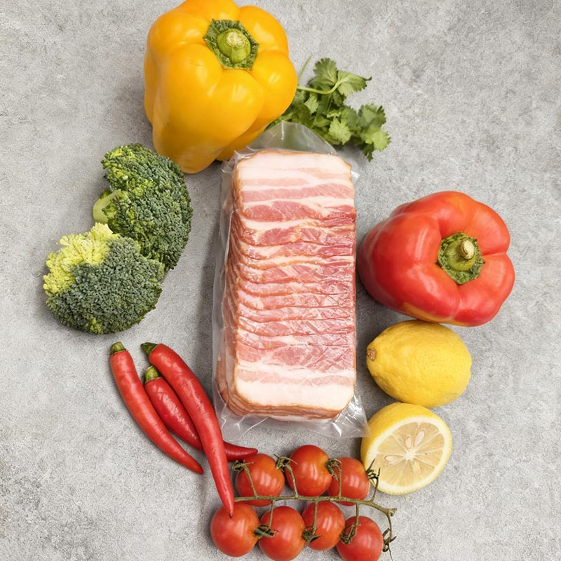 PVDC vakuumkrymppåse för bacon